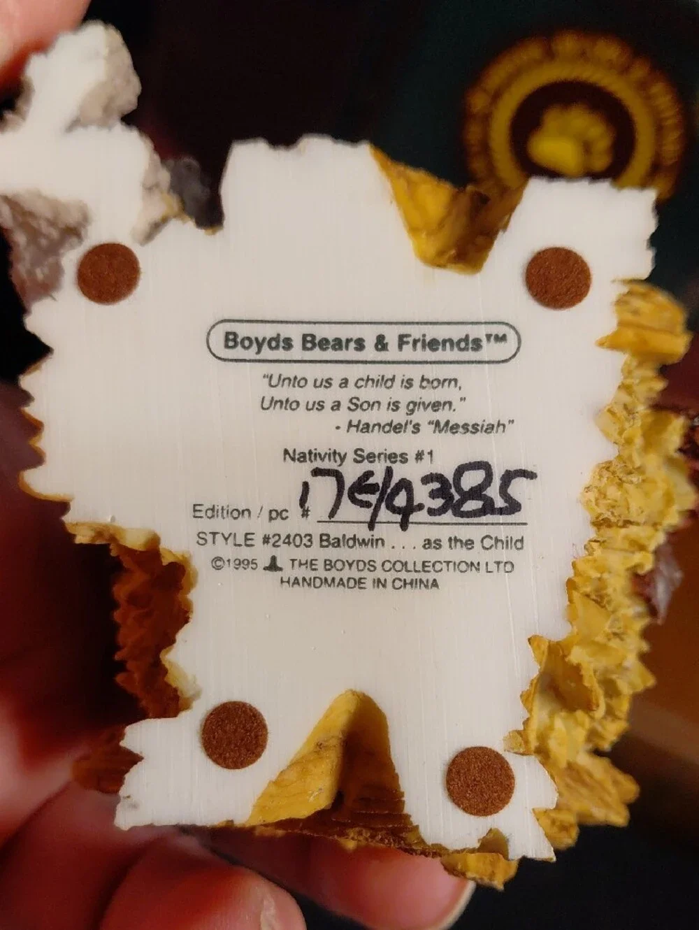 Boyds Bears thanks shopping